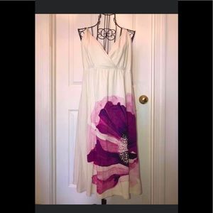 Medium bold floral graphic dress by Garnet Hill